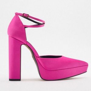 Zara Hot Pink Platform Heels.